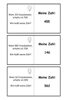 Vorschau - Aufgabenkarten - Zahlenrätsel 100-1000, Mathematik Klasse 3 - Seite 3