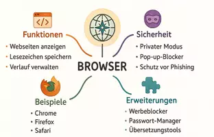 Vorschau - Arbeitsblätter - Arbeitsblätter "Browser" + Lösung & MP3 + Mindmap + Infografik - Seite 2