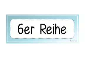 Vorschau - Präsentationen/Tafelbilder - Einmaleins 6er Reihe Tafelmaterial - Seite 1