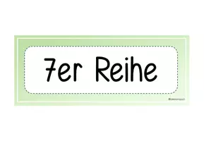 Vorschau - Präsentationen/Tafelbilder - Einmaleins 7er Reihe Tafelmaterial - Seite 1