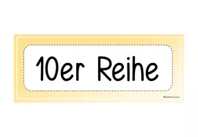 Vorschau - Präsentationen/Tafelbilder - Einmaleins 10er Reihe Tafelmaterial - Seite 1