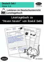 Vorschau - Arbeitsblätter - Lektüre: Lesetagebuch zu "Hexen hexen" von Roald Dahl - Deckblatt