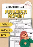 Vorschau - Arbeitsblätter - Research Report | Recherche Englischunterricht: animials, pets, family - Deckblatt
