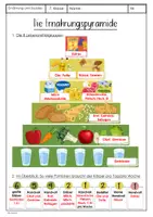 Vorschau - Arbeitsblätter - Ernährungspyramide DGE - Ernährung und Soziales ES - Deckblatt