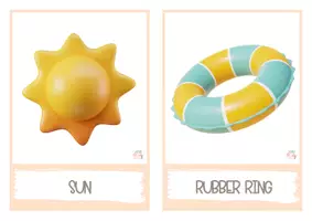 Vista previa - Tarjetas / Manipulativos - Summer (flashcards) - página 2