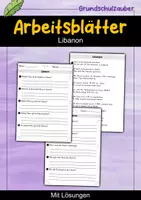 Vorschau - Stationenlernen - Libanon MEGABUNDLE - Wissenskartei, Lückentext, Steckbrief, Suchsel, Quizkarten, POP Art Malvorlagen - Seite 1