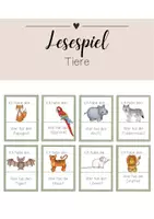 Vorschau - Spiele - Lesespiel Tiere - Deckblatt