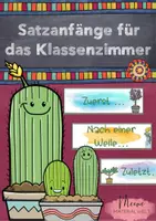 Vorschau - Bildkarten - Satzanfänge für das Klassenzimmer - Deckblatt