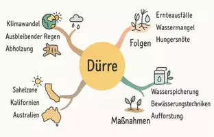 Vorschau - Arbeitsblätter - Arbeitsblätter zum Thema "Dürre" + Lösung & MP3 + Mindmap + Infografik - Seite 2