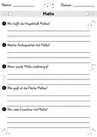 Vorschau - Stationenlernen - Malta MEGABUNDLE - Wissenskartei, Lückentext, Steckbrief, Suchsel, Quizkarten, POP Art Malvorlagen - Seite 2