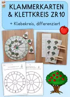 Vorschau - Arbeitsblätter - Zählen bis 10 - Apfelbaum, Klettkreis, Klammerkarten & Klebekreise - Deckblatt