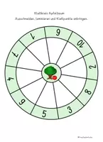 Vorschau - Arbeitsblätter - Zählen bis 10 - Apfelbaum, Klettkreis, Klammerkarten & Klebekreise - Seite 3