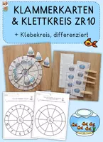 Vorschau - Stationenlernen - Zählen bis 10 - Fische, Klettkreis, Klammerkarten & Klebekreise - Deckblatt