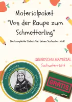 Vorschau - Arbeitsblätter - Materialpaket: Von der Raupe zum Schmetterling - Deckblatt