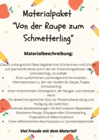 Vorschau - Arbeitsblätter - Materialpaket: Von der Raupe zum Schmetterling - Seite 1