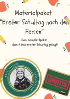 Vorschau - Arbeitsblätter - Materialpaket: Der erste Schultag nach den Ferien - Willkommen zurück! - Deckblatt