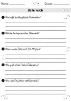 Vorschau - Arbeitsblätter - Österreich MEGABUNDLE - Wissenskartei, Lückentext, Steckbrief, Quizkarten, Suchsel, POP Art Malvorlagen - Seite 2