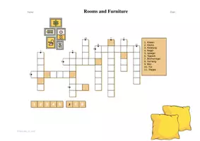 Vorschau - Arbeitsblätter - Quiz Rooms and Furniture | 3 Crosswords - Seite 2