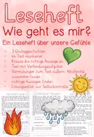 Vorschau - Arbeitsblätter - Leseheft Wie geht es mir - Deckblatt
