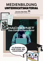 Vorschau - Arbeitsblätter - Medienkompetenz: HackerNet - Das Datenschutz Brettspiel - Deckblatt