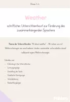 Vorschau - Stundenentwürfe - Unterrichtsentwurf zum Thema "Weather" - Deckblatt