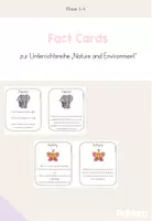 Vorschau - Text - Fact Cards zur Unterrichtreihe "Nature and Environment" - Deckblatt