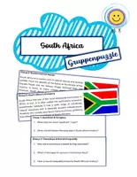 Vorschau - Arbeitsblätter - Gruppenpuzzle - South Africa - Deckblatt