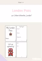 Vorschau - Arbeitsblätter - London Pass zur Unterrichtsreihe "London" - Deckblatt