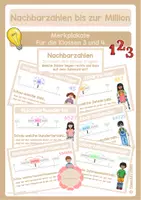 Vorschau - Poster - Nachbarzahlen bis zur Million - Merkplakate - Deckblatt