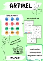 Vorschau - Arbeitsblätter - Artikel - Negationsartikel-DaZ-Tafelmaterial-Arbeitsblätter - Deckblatt