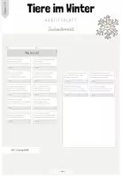 Vorschau - Arbeitsblätter - Sachunterricht: Arbeitsblatt ("Wer bin ich?") zu "Tiere im Winter/ Spuren im Schnee" (Kl.1-3) - Deckblatt