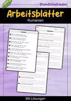 Vorschau - Arbeitsblätter - AB Rumänien | Arbeitsblätter mit Fragen + Lösungen - Deckblatt