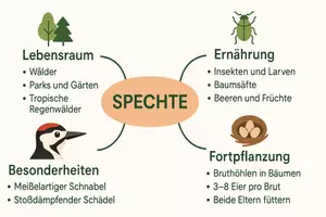 Vorschau - Arbeitsblätter - Lernposter + Arbeitsblätter zum Thema "Specht" + Lösung & MP3 + Mindmap + Infografik - Seite 3