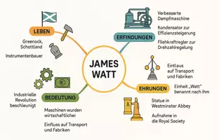 Vorschau - Arbeitsblätter - Arbeitsblätter zum Thema "James Watt" + Lösung & MP3 + Mindmap + Infografik - Seite 2