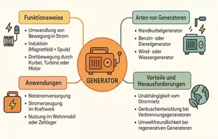 Vorschau - Arbeitsblätter - Lernposter + AB mit Fragen zum Thema "Generator" + Lösungsblatt + Mindmap + Infografik - Seite 3