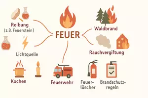 Vorschau - Arbeitsblätter - Arbeitsblätter zum Thema "Feuer" + Lösung & MP3 + Mindmap + Infografik - Seite 2