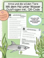 Vorschau - Arbeitsblätter - BUNDLE: 10 Videos von Anna und die wilden Tiere -Quizfragen inkl. QR-Code - Seite 1