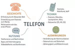 Vorschau - Arbeitsblätter - Arbeitsblatt "Telefon" + Onlineübung & MP3 + Mindmap + Infografik - Seite 2