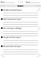 Vorschau - Arbeitsblätter - Ungarn MEGABUNDLE - Wissenskartei, Lückentext, Steckbrief, Suchsel, Quizkarten, POP Art Malvorlagen - Seite 2