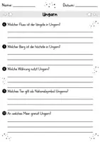 Vorschau - Arbeitsblätter - Ungarn MEGABUNDLE - Wissenskartei, Lückentext, Steckbrief, Suchsel, Quizkarten, POP Art Malvorlagen - Seite 3