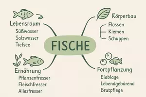 Vorschau - Arbeitsblätter - Lernposter + Arbeitsblätter zum Thema "Fische" + Lösung & MP3 + Mindmap + Infografik - Seite 3