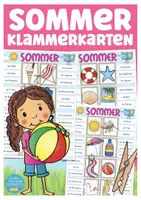 Vista previa - Unidades / Secuencias / Situaciones de Aprendizaje - Sommer Klammerkarten deutsch / Alemán clip cards - Portada