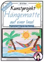 Vorschau - Stundenentwürfe - Kunst im SOMMER | Hängematte auf einer Insel - Deckblatt