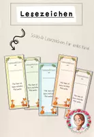 Vorschau - Mal- und Bastelvorlagen - Lesezeichen Grundschule | Klassentier Fuchs / Fuchsklasse - Deckblatt