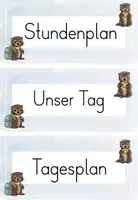 Vorschau - Präsentationen/Tafelbilder - Tagestransparenzen „Otterklasse“ – Stundenplan- und Tagesstruktur-Karten für die Grundschule mit dem Klassentier Otter - Seite 1