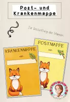 Vorschau - Bildkarten - Post- und Krankenmappe Grundschule | Klassentier Fuchs / Fuchsklasse - Deckblatt