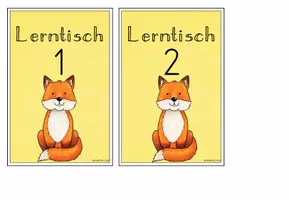 Vorschau - Bildkarten - Stationsschilder Grundschule | Klassentier Fuchs / Fuchsklasse - Seite 3