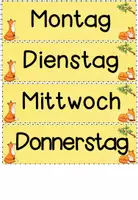 Vorschau - Präsentationen/Tafelbilder - Wochentage Grundschule | Klassentier Fuchs / Fuchsklasse - Seite 3