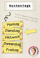 Vorschau - Präsentationen/Tafelbilder - Wochentage Grundschule | Klassentier Fuchs / Fuchsklasse - Deckblatt