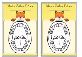 Vorschau - Mal- und Bastelvorlagen - Zahnpass Grundschule | Klassentier Fuchs / Fuchsklasse - Seite 3